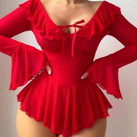 Witching Hour Babe Mesh Lingerie Set