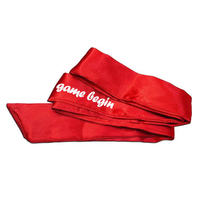 Let the Game Begin Glow In The Dark  Eye Mask & Adjustable Satin Blindfold