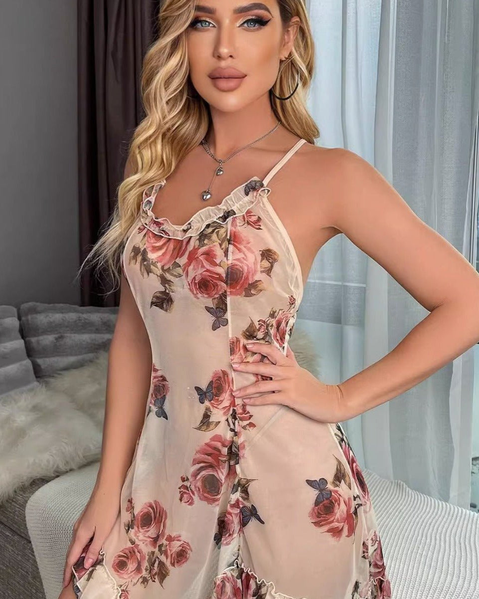 Yvette’s Rose Lace Babydoll Lingerie