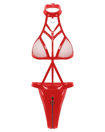 Locked & Loaded PU Babydoll Lingerie
