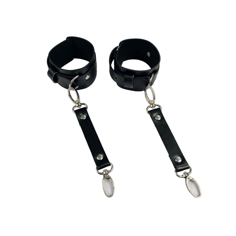 Reckless Nights Leather Handcuff Roleplay